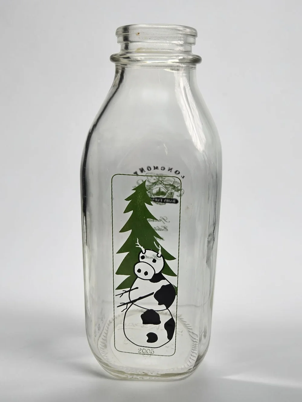 Longmont Dairy Farm 2005 Special Edition Glass Milk Bottle Gail Redhorse 🥛🐄
